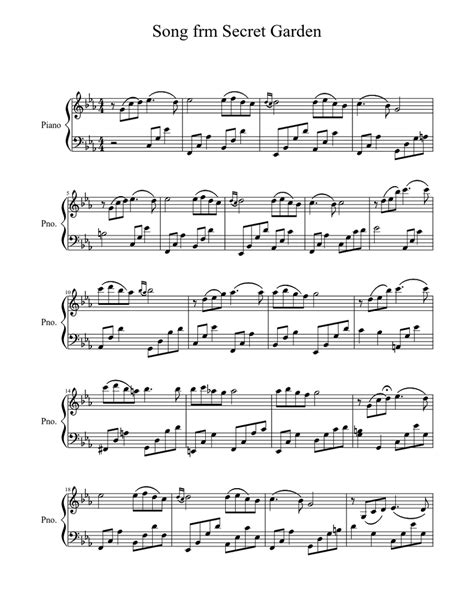 We did not find results for: Song frm Secret Garden Sheet music for Piano (Solo ...