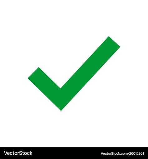 Green Check Mark Icon Tick Symbol In Green Color Vector Image