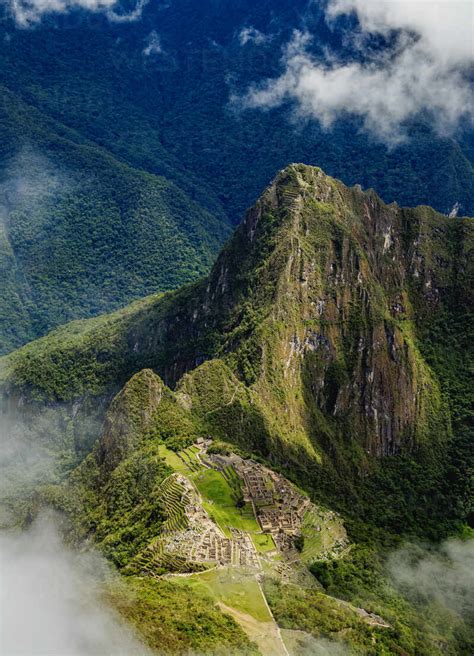 Machu Picchu Ruins Seen From The Machu Picchu Mountain Unesco World