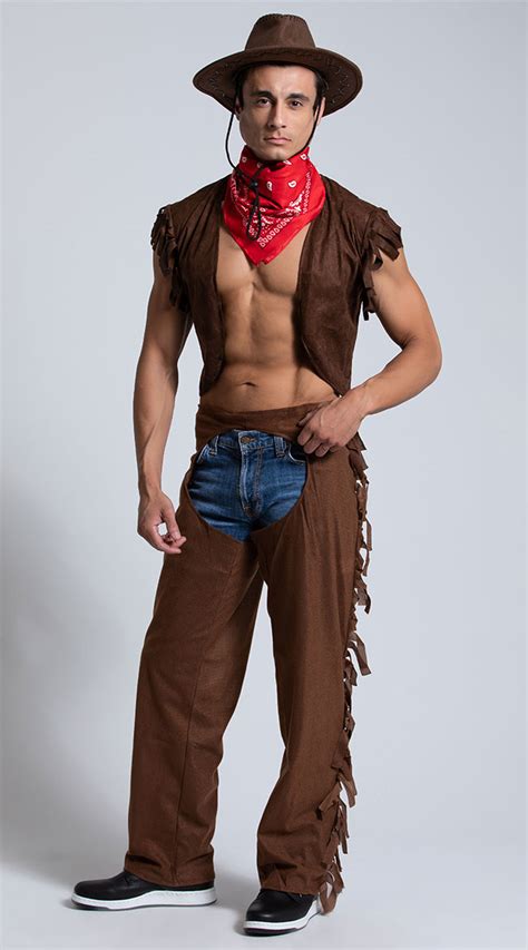Medium Male Men S Saddle And Straddle Cowboy Costume Mens Sexy Halloween Ebay