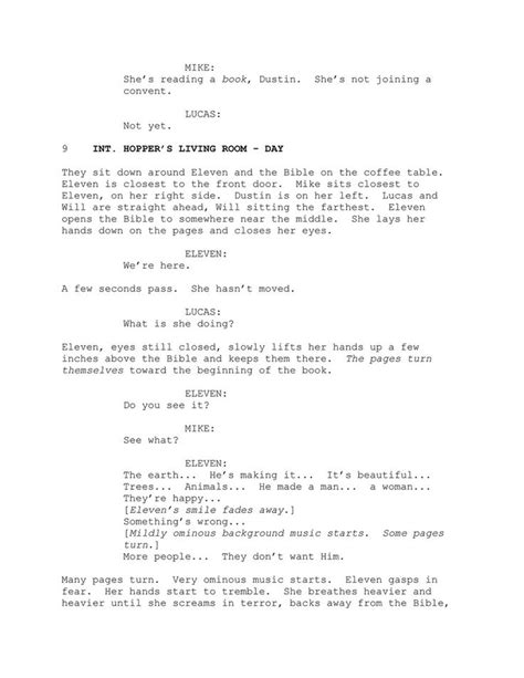 Stranger Things 3 Script Page 7 Created With In 2021