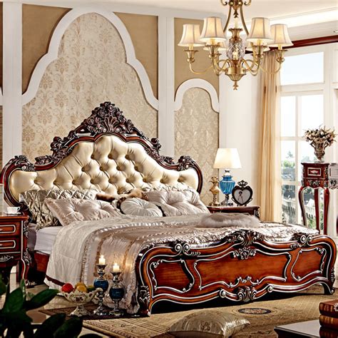 European Style Luxury King Size Wooden Bedroom Furniture