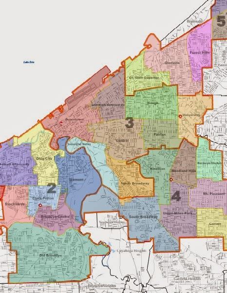 Cleveland Police Districts Map