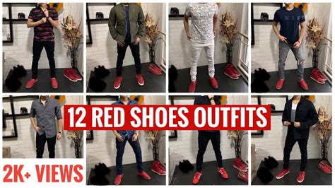 12 Ways To Style Red Shoes Part 2 Red Sneaker Outfits Denimanddior