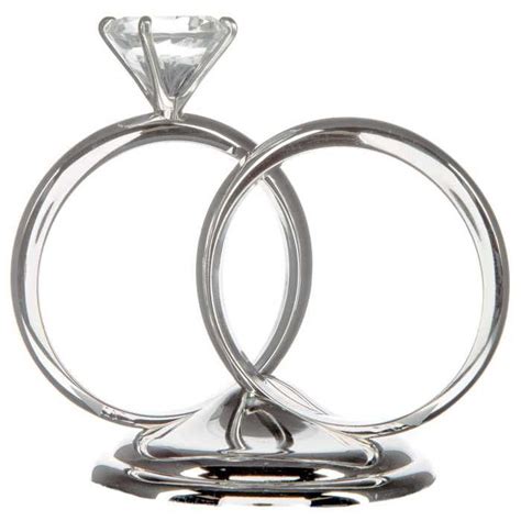 Silver Diamond Ring Cake Topper Ring Cake Topper Silver Diamond Ring