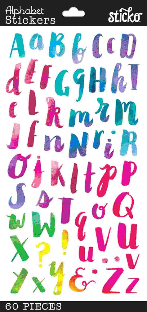 Why number zero (0) is read as alphabet o by most of the. Sticko Watercolor Alphabet Stickers, 60 Piece - Walmart ...