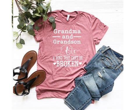 Grandma And Grandson Shirt Grandma T From Grandson Etsy