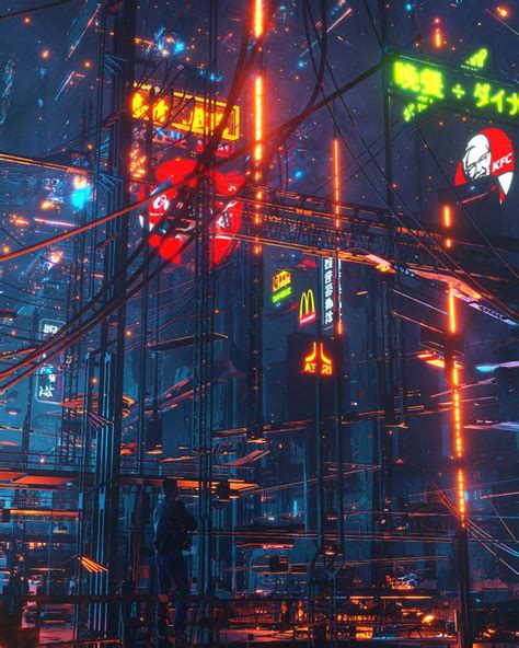 Behance 为您呈现 In 2020 Dystopian Art Cyberpunk Living