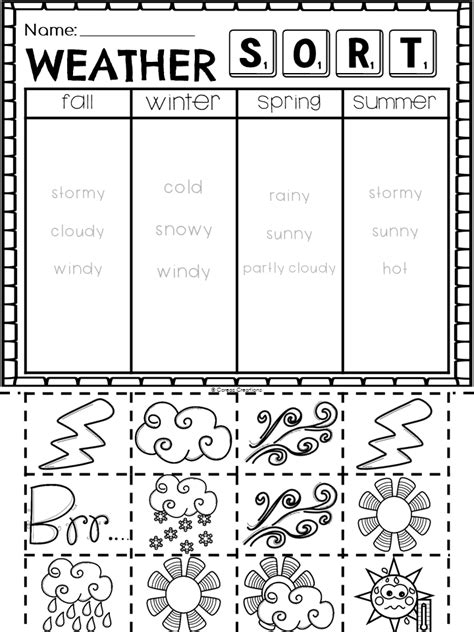 Weather Worksheets For 1st Grade