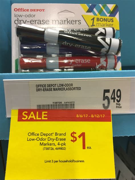 Dry erase markers at Office Depot till 8/12 Office Depot, Dry Erase