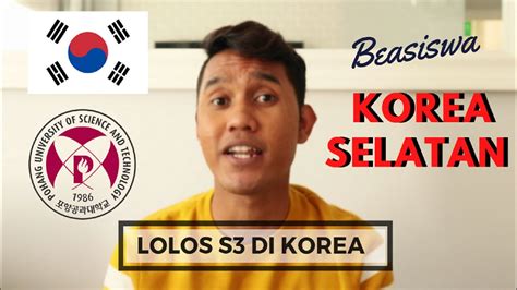 Lolos Beasiswa S3 Korea Selatan Global Korea Scholarship Youtube