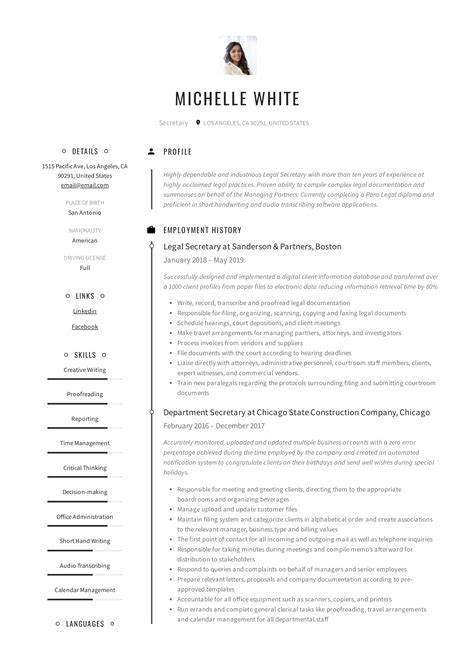 Start editing this company secretary crafting an impressive company secretary resume is the first step when starting your company secretary job hunt. Secretary Resume & Writing Guide | +12 TEMPLATE SAMPLES | PDF