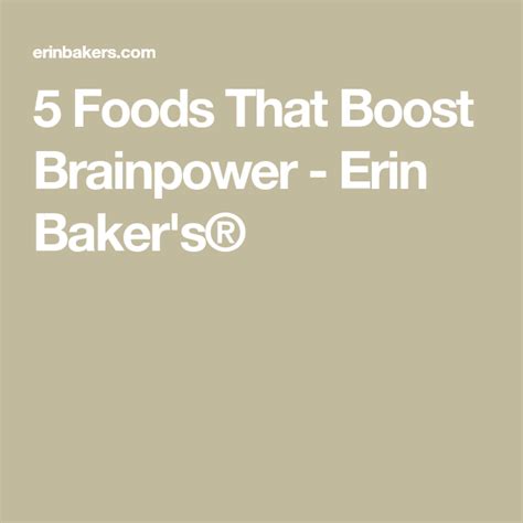 5 Foods That Boost Brainpower