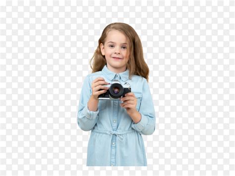 Little Girl Using Camera