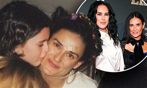 demi moore shares sweet throwback snap with firstborn daughter rumer willis daily mail online