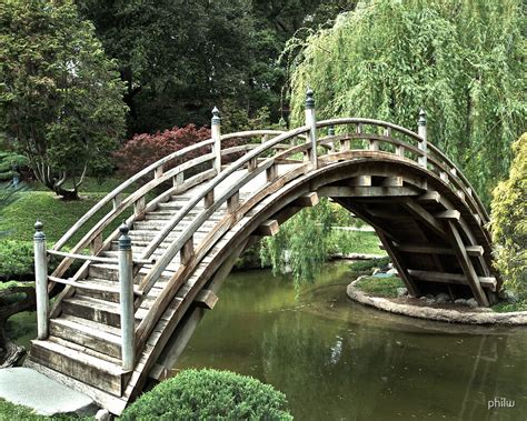 Japanese Bridge Over Pond At The Huntington Library By Philw Redbubble