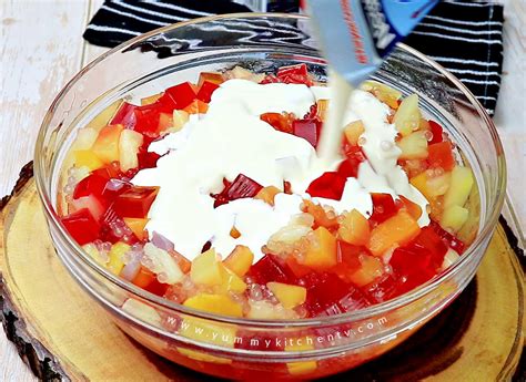 Fruity Jelly Salad Yummy Kitchen