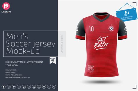 Download Men's Soccer Jersey Mockup V3 on Behance