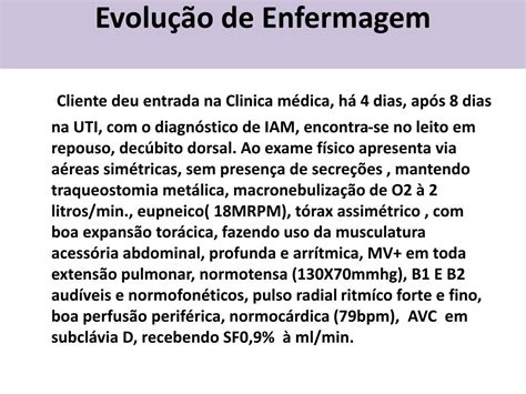 Evolução De Enfermagem Clinica Medica