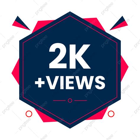 Youtube Thumbnail Design Vector Art Png 2k Views Celebration