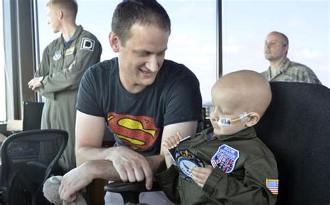 Year Old Brain Cancer Patient Made Honorary Pilot For The Day At RAF Mildenhall Stars And
