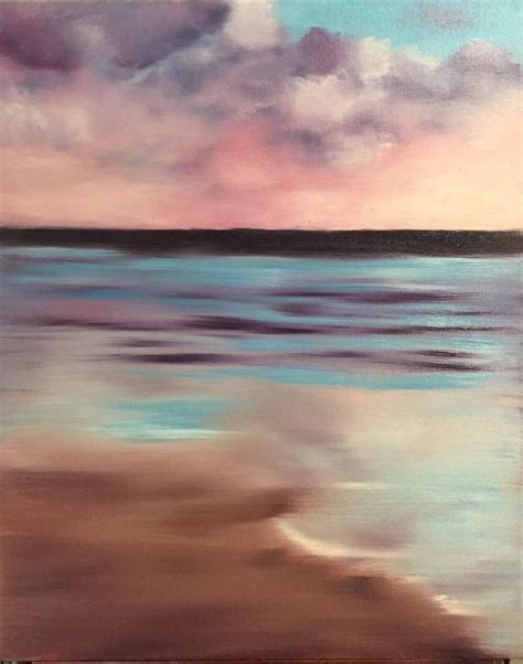 Beach Sunset Print Sunset Beach Ocean Acrylic Painting Art My Xxx Hot
