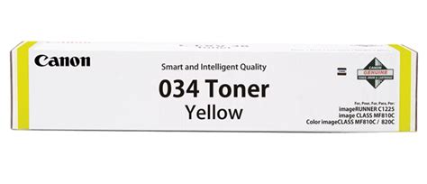 Canon 034 Yellow Toner Cartridge 73k For I Sensys Mf810c Mf820c I