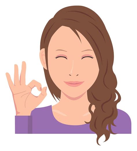 Young Woman Vector Illustration Hand Gesture And Emotional Face