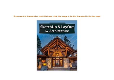 Pdfbook Sketchup And Layout For Architecture The Step By Step Wo