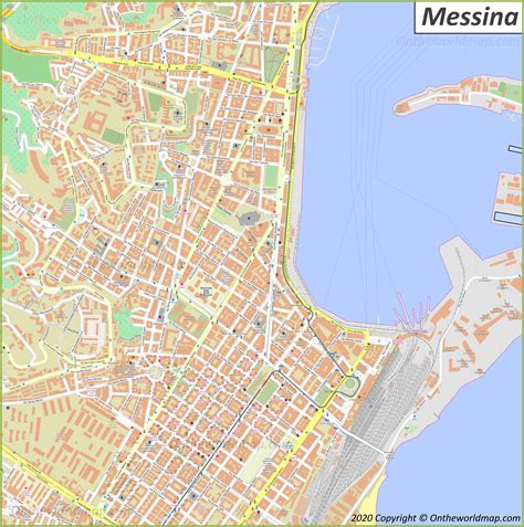 Messina Sicily Map