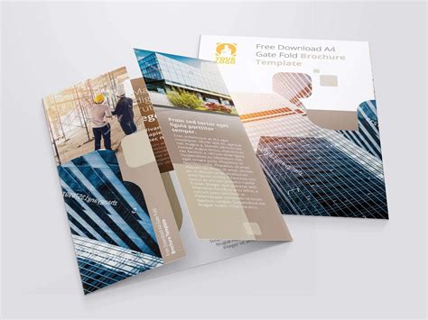 Free Download A4 Gate Fold Brochure Template Vectogravic Design