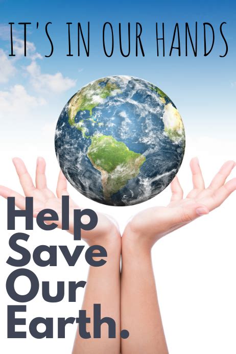 Save The World Poster Save The World Theme With Earth And Leaves