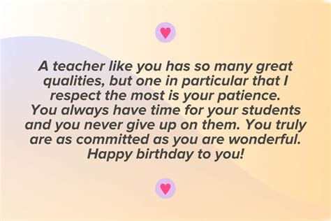 Birthday Wishes For Teacher I Birthday Wishes For A Teacher
