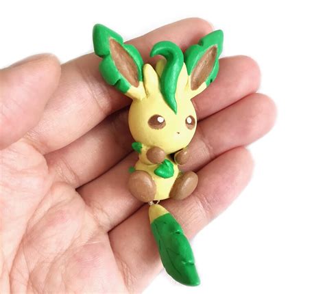 Maybe you would like to learn more about one of these? Kawaii Leafeon Eeveelution Pokemon Polymer Clay Charm Keychain | Etsy