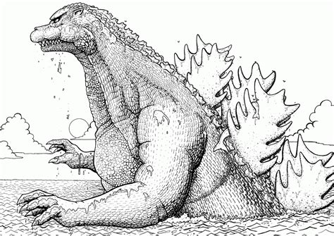 Godzilla is the hero of comics, cartoons and games. Free Godzilla Coloring Page - Coloring Home