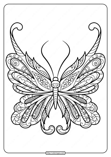 Printable Butterfly Mandala Coloring Pages