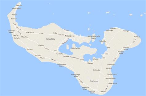 Tongan Island Map