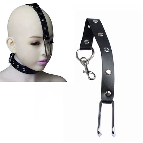 Nose Hook Bdsm Bondage Restraint Women Slave Training Elastic Strap Stainless Steel Adjustable