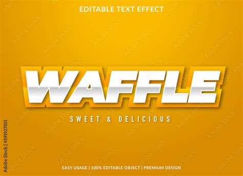Waffle Text Effect Editable Template With Bold And 3d Style Use For