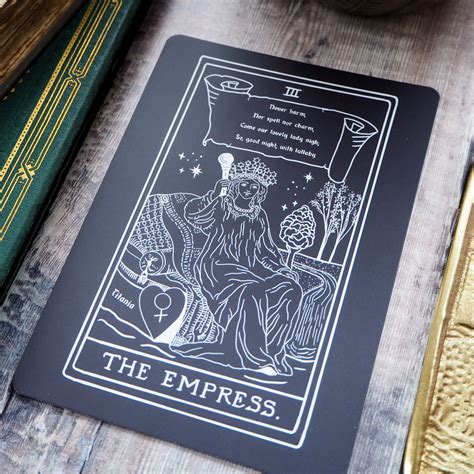 Titania Tarot Card Mini Print The Empress By Literary Emporium Empress Tarot Card The