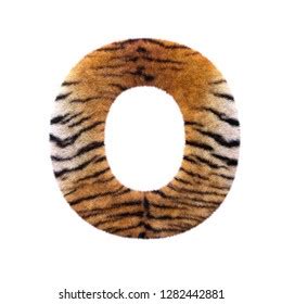 Tiger Letter O Capital 3d Feline Stock Illustration 1282442881