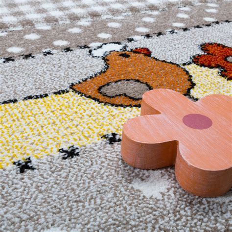 Mit dem teppich lernen jungen und mädchen die welt der tiere spielend kennen. Kinder-Teppich Kinderzimmer Bauernhof Tiere | TeppichCenter24
