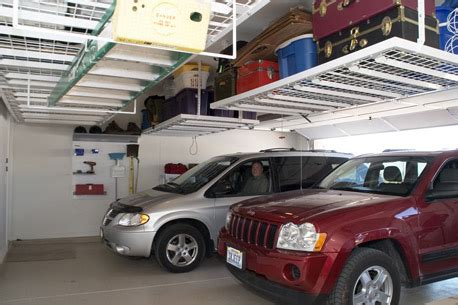 It's one of our favorite garage ceiling storage … Garage Overhead Racks, Storage Overhead Systems, Hyloft ...