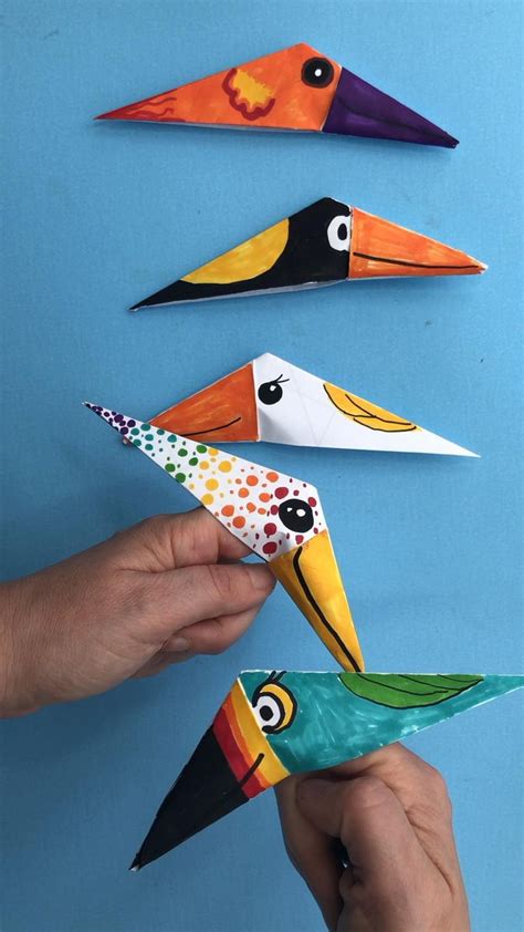 Easy Bird Finger Puppet Origami Red Ted Art Make Crafting With Kids