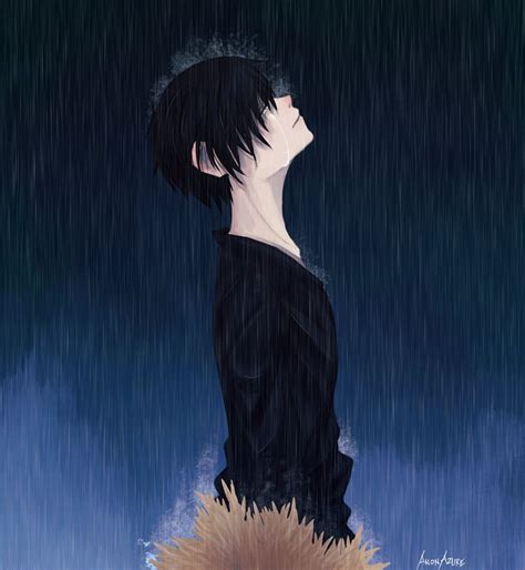 Anime Boy In Rain Rain Sad Anime Wallpapers Top Free Rain Sad Anime Backgrounds