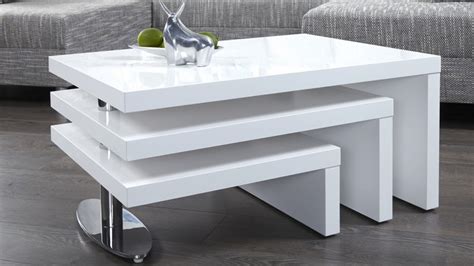 Ville de montréal il y a moins de 13 2 tables de salon blanches et chrome ikea avec tablette en verre et roulettes pour déplacement facile. Table basse design blanche modulable en bois MDF Durban ...