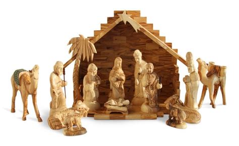 Nativity Set Deluxe Olive Wood Made In Bethlehem Free Express