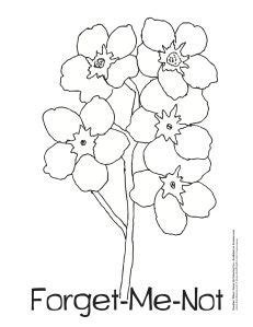 This coloring page was published on 17/11/2012 in the category: Forget Me Not Coloring Page at GetColorings.com | Free ...