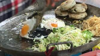 Cambodian Street Food Chinese Noodle Fried Mix With Egg And Vegetable