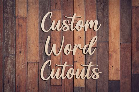 Custom Word Wood Cutouts Laser Cut Words Unfinished Ready | Etsy